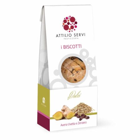 Biscotti artigianali avena, uvetta e zenzero